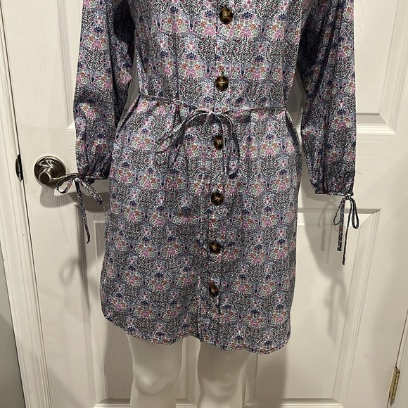 J.Crew women’s button down long sleeve cotton liberty London dress size XS NWT - Picture 5 of 10